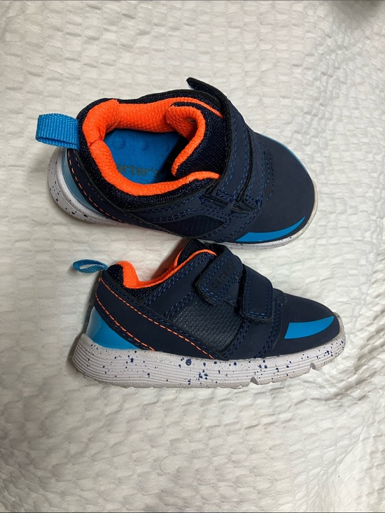 Carter's Other - Carter's Navy Sneakers with Bright Blue Accents and Orange Lining
